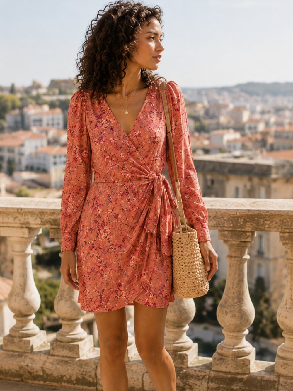 Isabel Marant Etoile Baikal Floral Wrap Mini Dress NWOT